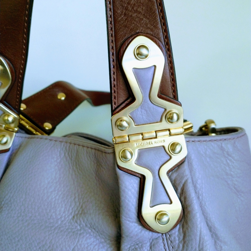 NWT Michael Kors Purple Leather Crossbody Bag - Picture 8 of 13